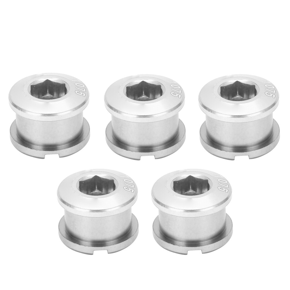 5Pcs Single Chainring Bolts Crankset Nuts Aluminum 9387669445009