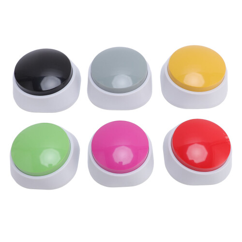 6PCS Voice Recording Buttons | 30 Sec Multifunctional Pet Training Buzzer Set 1