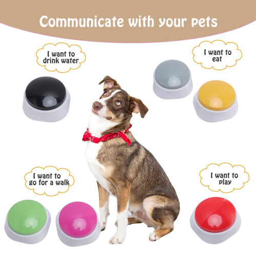 6PCS Voice Recording Buttons | 30 Sec Multifunctional Pet Training Buzzer Set 2