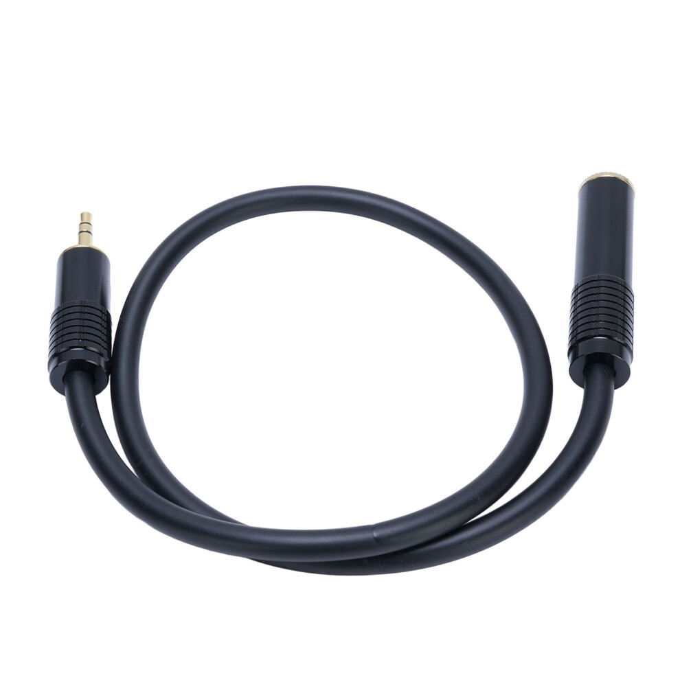 6.35Mm Female To 3.5Mm Male Audio Extension Cable, 0.5M Black 7891341669048
