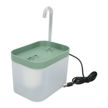1,5L Katzen-Wasserbrunnen Leise Automatischer Kreislauf Wasserfluss Wasserdichter Haustiertrinkbrunnen mit Ellenbogen-Düse Transparent Türk