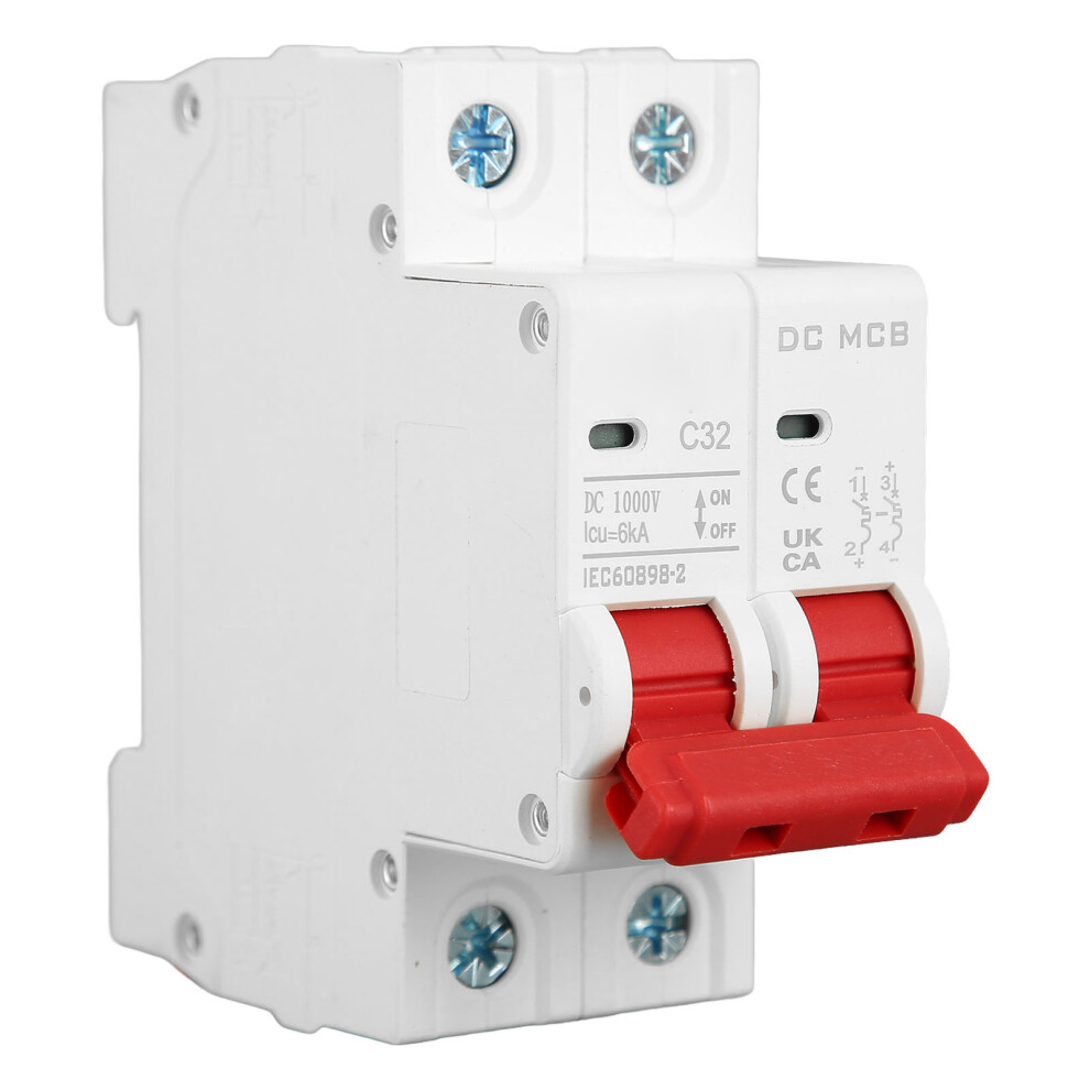 DC Miniature Circuit Breaker 2P 32A DIN Rail Mount