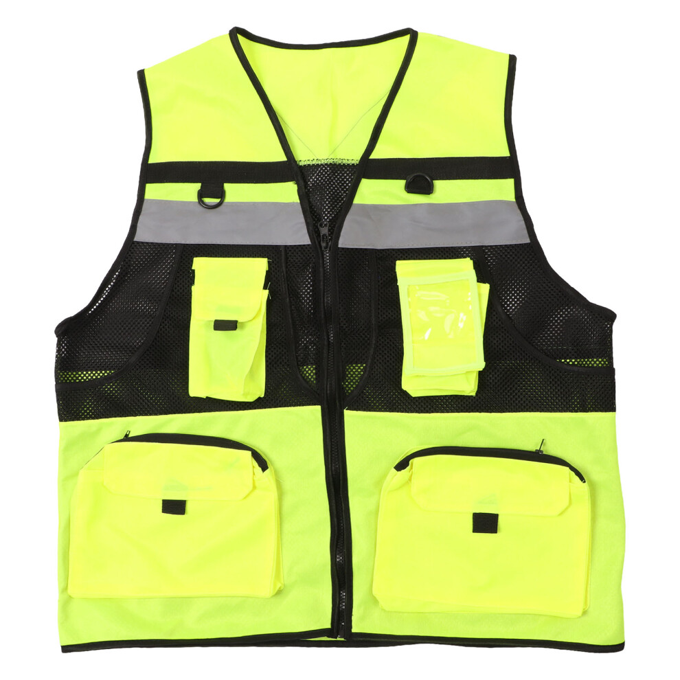 Reflective Vest High Visibility Multiple Pockets-image-OPC-PJMQZGZ-NEW