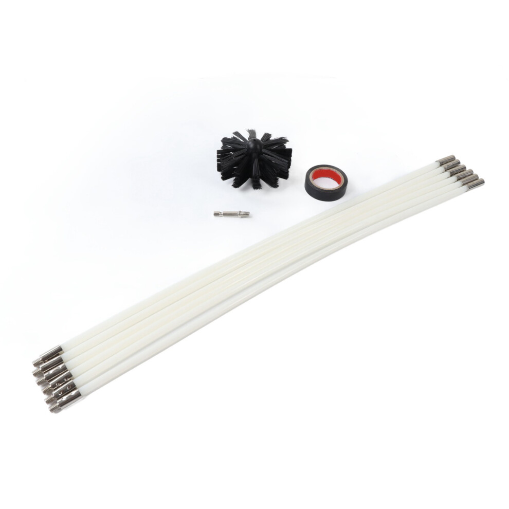 9Pcs Vent Cleaner Brush Flexible 24.6in Dryer Pipe