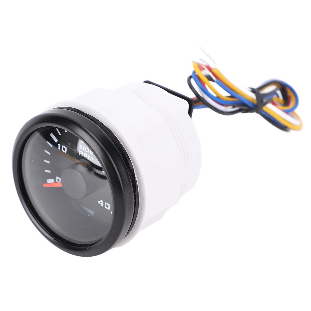 52Mm Rpm Tachometer Gauge 4000Rpm With Hour Meter 7 Color Backlight For Vehicle Black 4211341675024