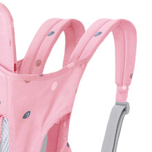 Pink Baby Carrier with Thickened Straps, Front & Back Carrying, Balanced Support
