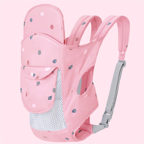 Pink Baby Carrier with Thickened Straps, Front & Back Carrying, Balanced Support 2