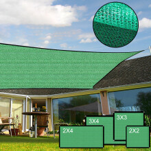 Vela de sombra verde 3x4m / 9.8x13.1ft 200g