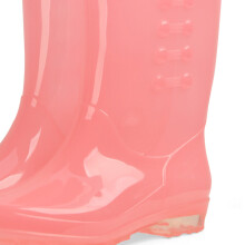 Botas de PVC altas, 250g, rosa transparente, talla 35, 24.5cm