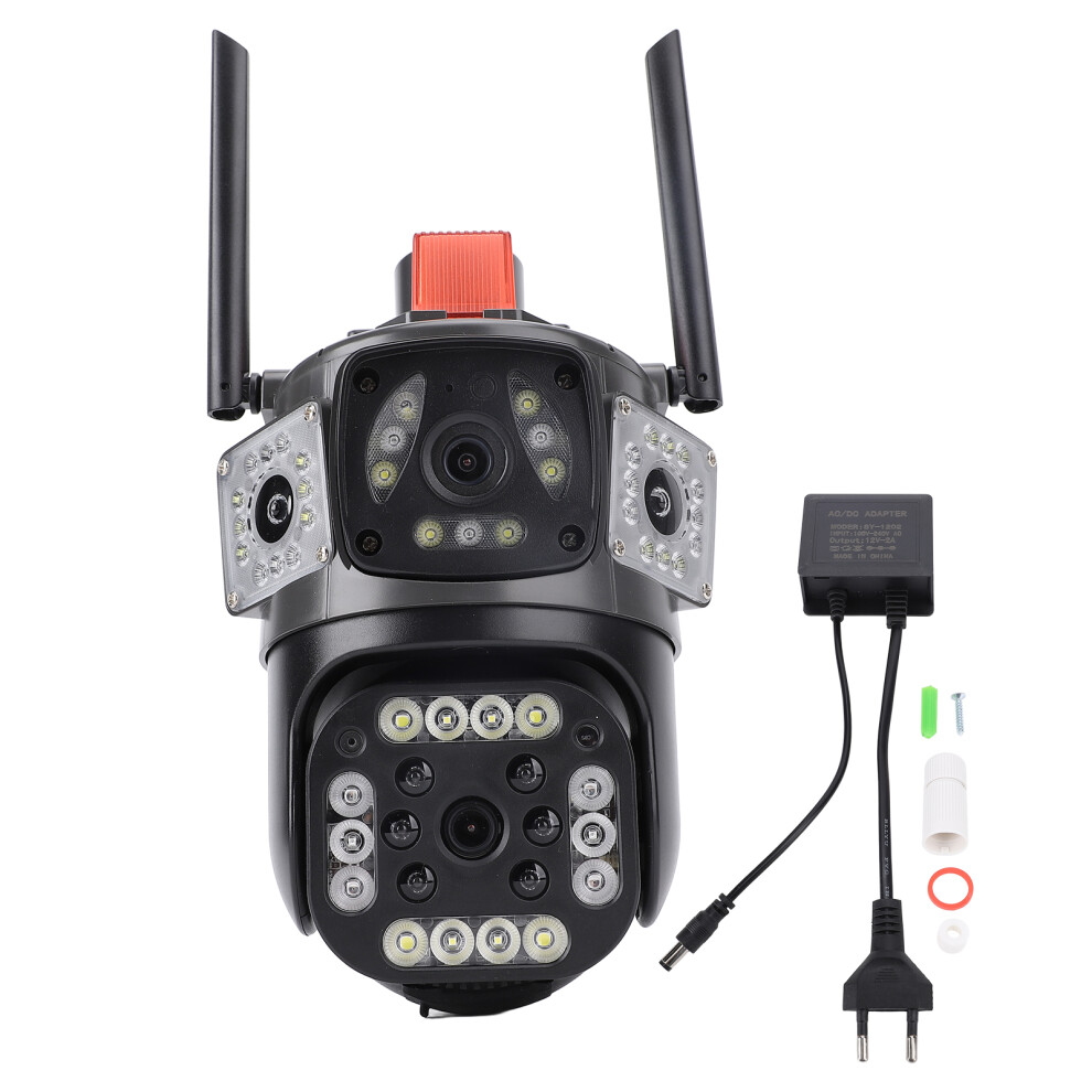 Triple Lens Security Camera Auto Tracking 360 9387669446761