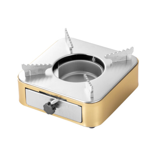Drawer Mini Estufa de Alcohol de Acero Inoxidable Dorada 1