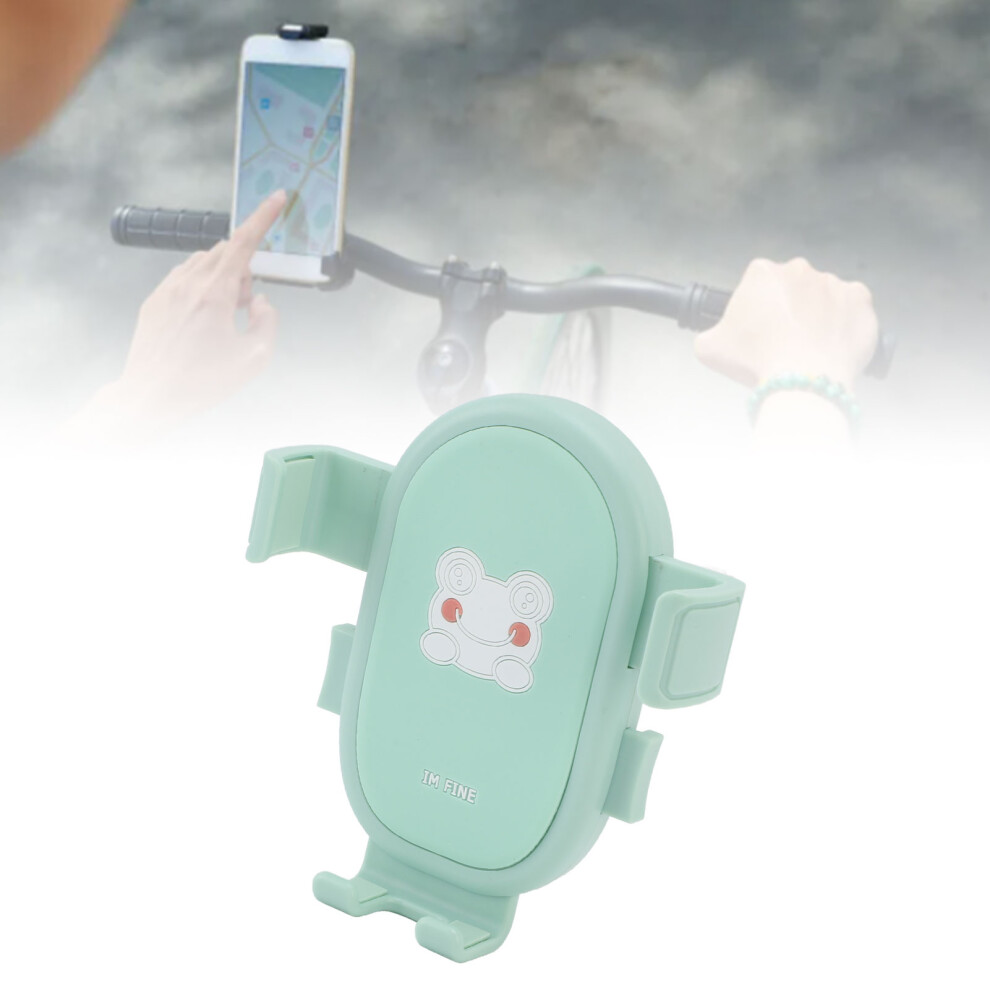 Shock-Absorbing Cycling Phone Holder For Scooter & Motorcycle, Frog Design Green 7891341677326