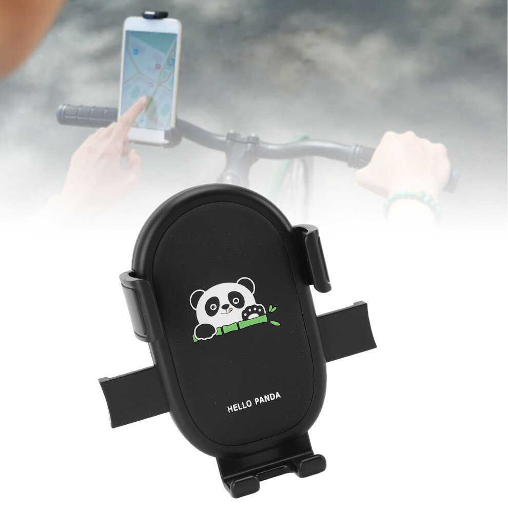Shock Absorbing Bike Phone Mount With Panda Pattern, All-Round Protection Black 9321341677333