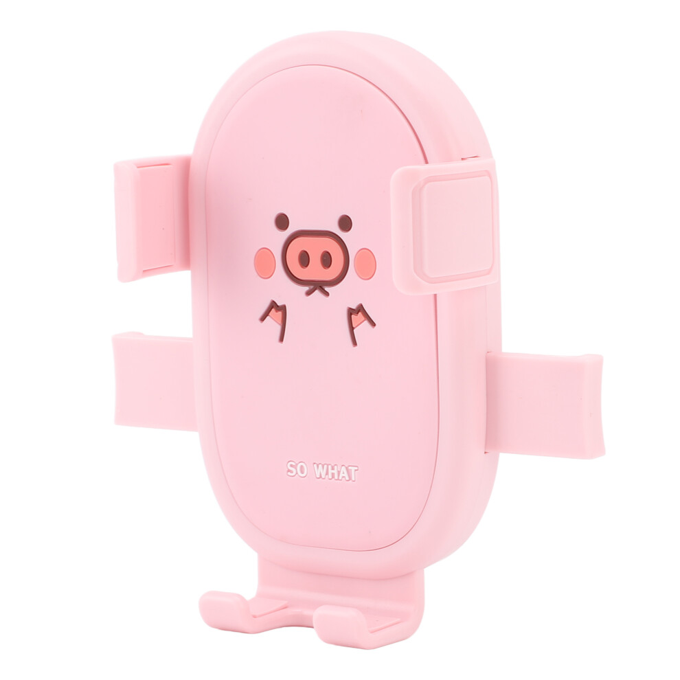 Cartoon Motorcycle Phone Holder 4.7-7.1 Inch Shock Absorption Pink 7671341677423