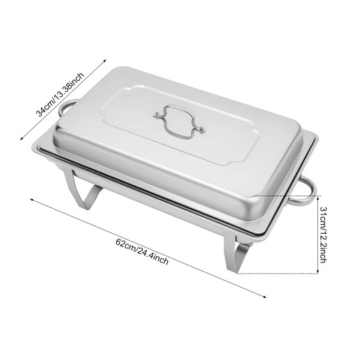 Folding Food Warmer Buffet Server,Stainless Steel Chafing Dish 1