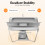 Folding Food Warmer Buffet Server,Stainless Steel Chafing Dish 8