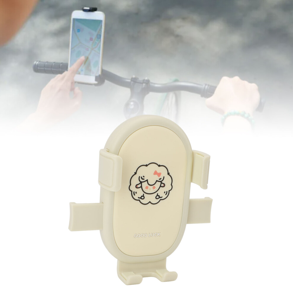 Motorcycle Rearview Mirror Phone Holder 4.7-7.1 Inch Abs Pvc Beige 3601341677370