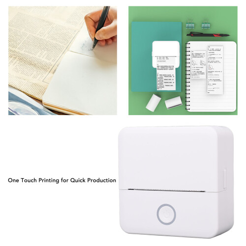 Portable Bluetooth Thermal Printer - Compact 200dpi, 10 Rolls 2