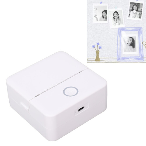 Portable Bluetooth Thermal Printer - Compact 200dpi, 10 Rolls