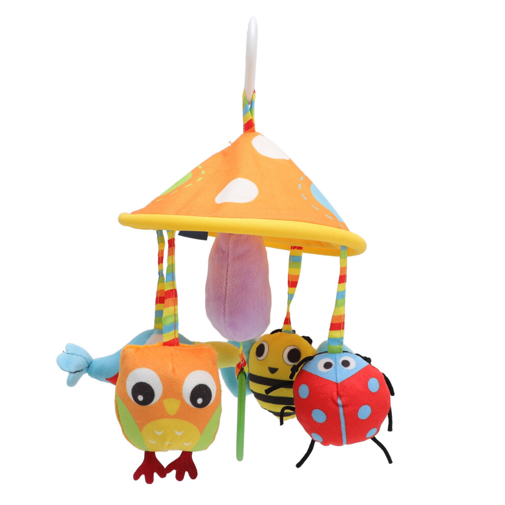Bright Color Plush Infant Stroller Hanging Toy, Educational Clip On Car Seat