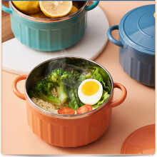 Cuenco grande para fideos azul zafiro con tapa 9.2oz