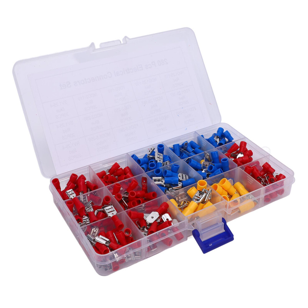 280Pcs Heat Shrink Wire Connectors Insulated Ring Terminals 22-10 Awg 4601341681185