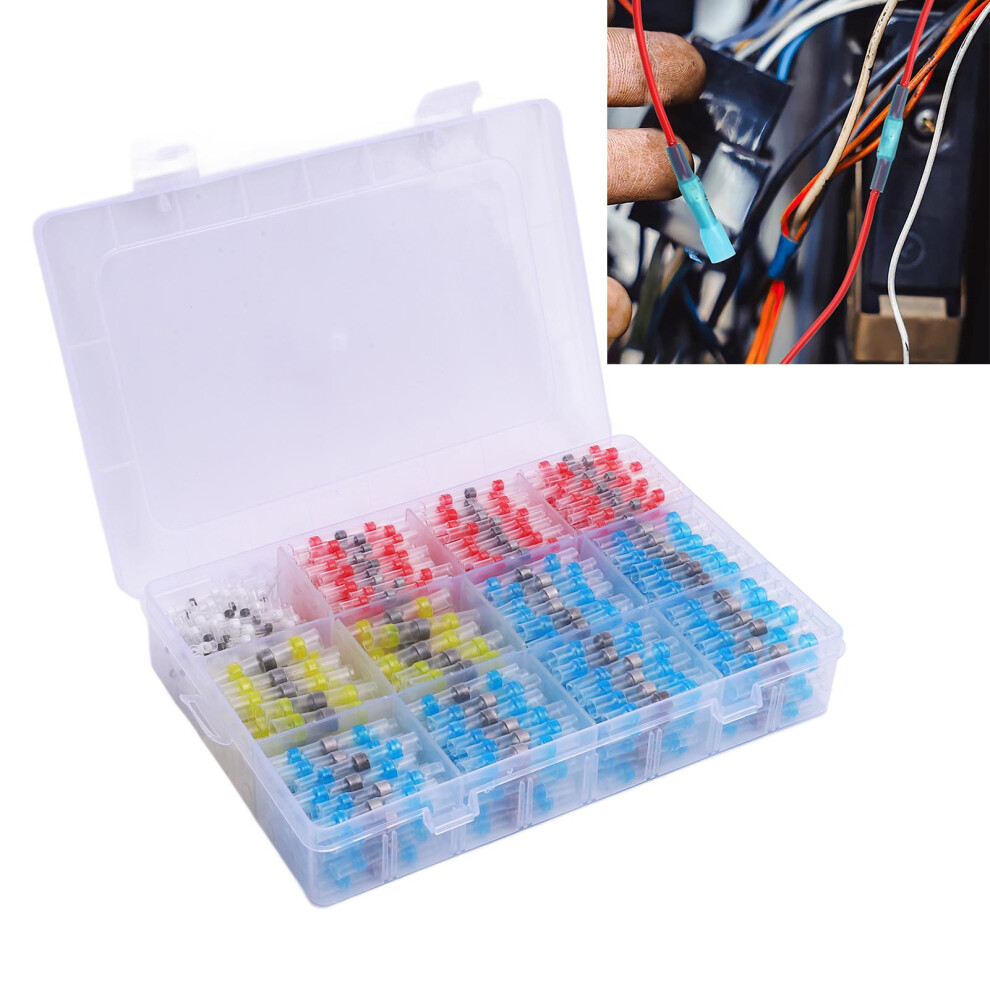 500Pcs Heat Shrink Solder Seal Wire Connectors Kit Waterproof Ip67, Assorted Sizes 3771341681308