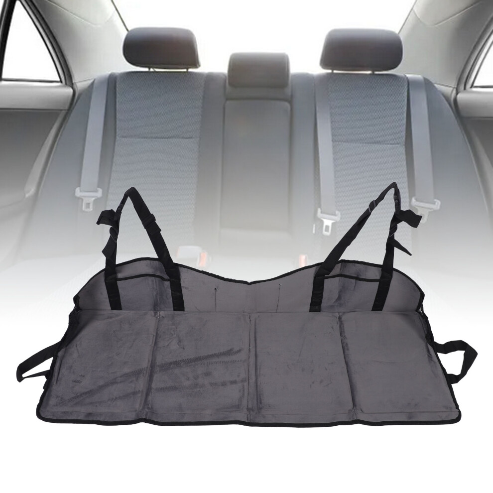 Foldable Car Back Seat Extender For Suvs, Soft Plush Extension Plate Gray 6921341681397
