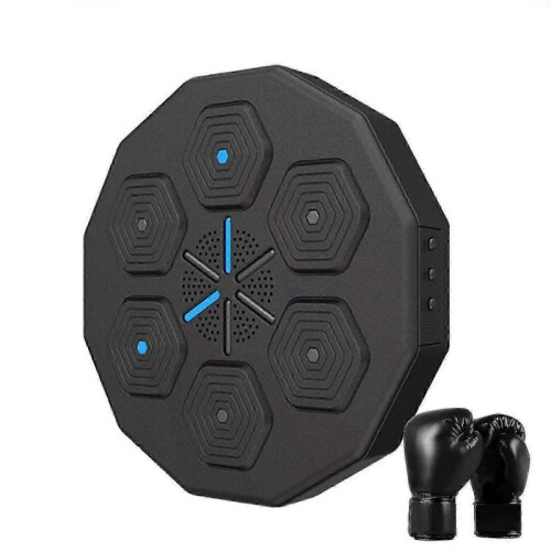 (Black)Music Boxing Machine Home Wall Mount Electronic Smart Focus