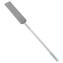 Staubwischer Aluminiumstange mit langem Griff, 55 Zoll ausziehbar, elastische Öffnung, waschbar, langes flaches Design, Mikrofasertuch-Hand