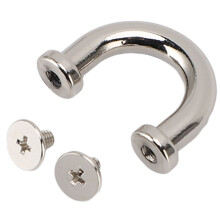 10 Sets Silver U Shape Metal D Ring Buckles 14.5x15mm