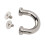 10 Sets Silver U Shape Metal D Ring Buckles 14.5x15mm 6