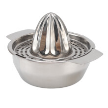 Exprimidor manual de acero inoxidable, diseño dividido, 6.7oz