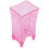 Rosa Wattepad-Halter Aufbewahrungsbox, Kunststoff 1