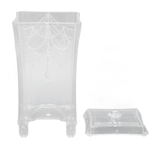 Wattepad-Halter - Box mit Bodenöffnung - durchsichtig 1