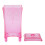 Rosa Wattepad-Halter Aufbewahrungsbox, Kunststoff 2