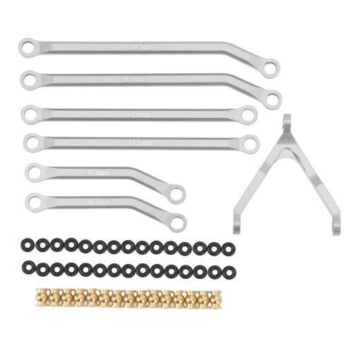 1/24 RC Spurstangen-Kit Aluminium Silber 61,5/68,5 mm 1