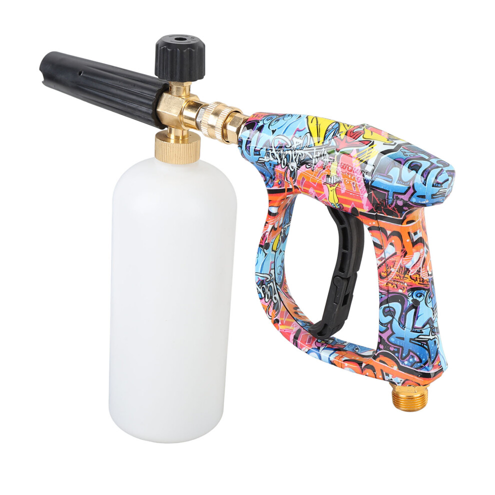 High Pressure Washer Foam Cannon Kit 1L Water Bottle With 5 Color Nozzles 9461341684693
