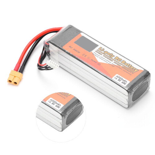 14.8V 4000mAh 4S 60C Lipo Battery Pack with XT60 1