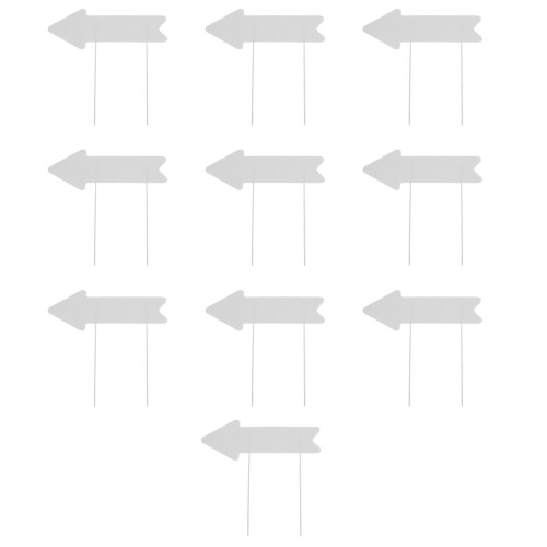 Double-Sided Plastic Arrow Signs with Stakes, Waterproof, 17x6in 2