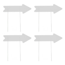 Double-Sided Plastic Arrow Signs with Stakes, Waterproof, 17x6in