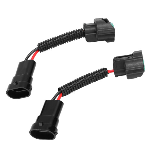 2Pcs H11 Bulb Lamp Base Adapter Socket Female Male