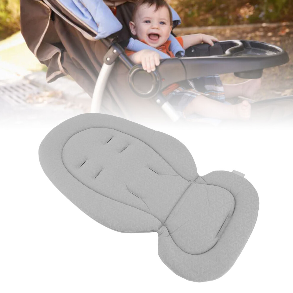 Baby Stroller Cushion Removable Washable Light Gray 67x35.5cm