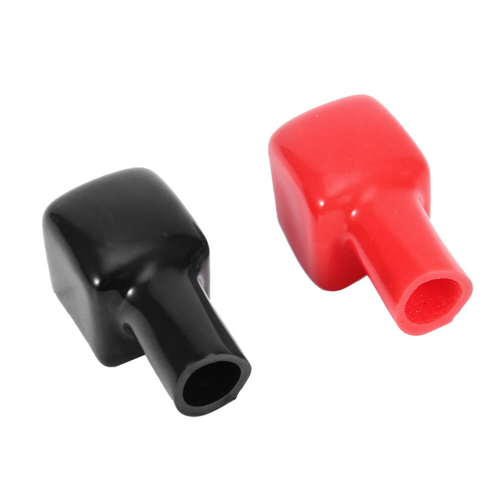 2Pcs Plastic Car Positive Pole Battery Terminal Black/Red 9387669449397