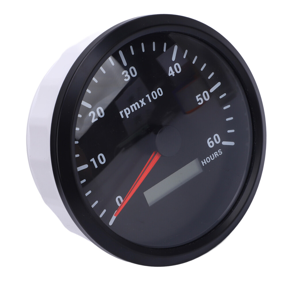 110Mm 4 3/8In Tachometer With 7-Color Backlight 6000Rpm & Hour Meter For Truck Boat Rv Black 8701341690470