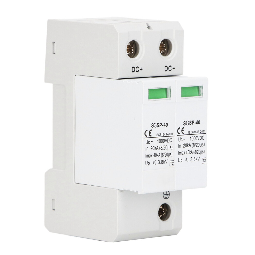 Dc 1000V 40Ka Surge Protector Arrester Protective White