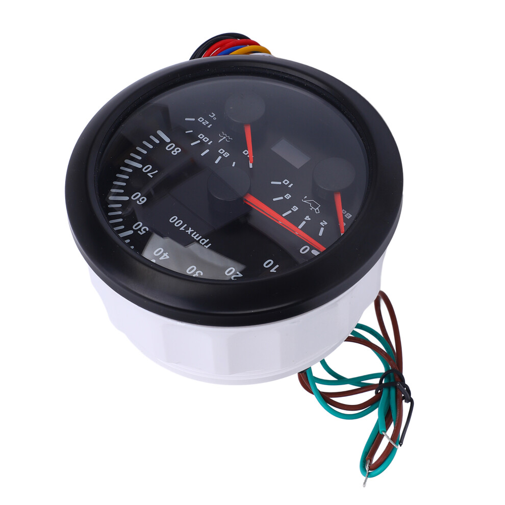 3 In 1 85Mm Tachometer 8000Rpm 40-120 Water Temp 0-10Bar Oil Pressure Bezel Black 8761341693376