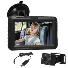 1080P Baby Car Camera & Monitor with Night Vision, 4.3" Screen
