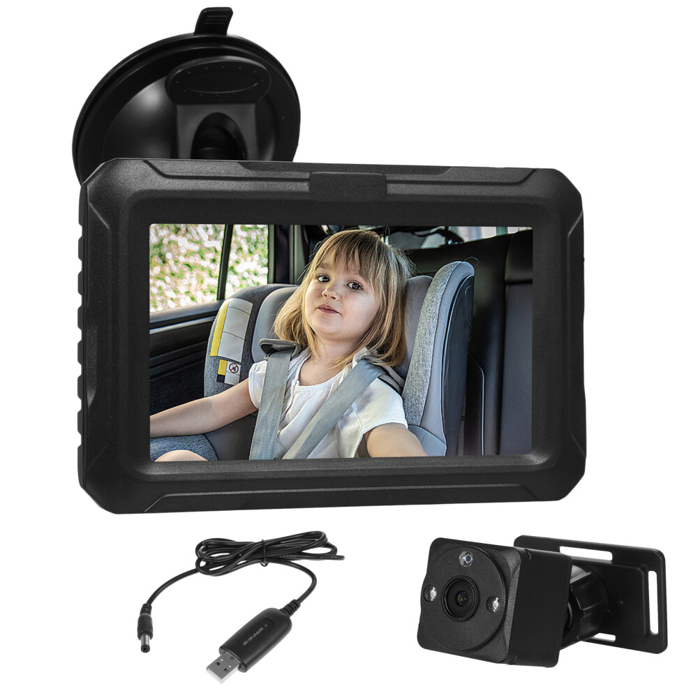 1080P Baby Car Camera & Monitor with Night Vision, 4.3" Screen