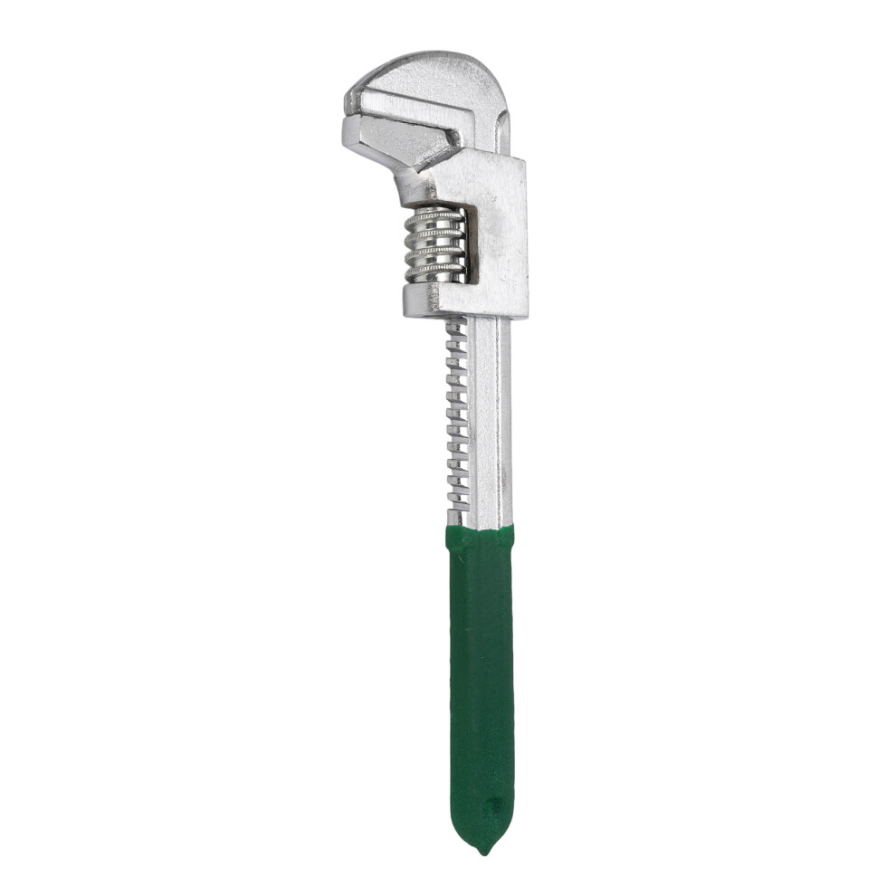 9In Adjustable Wide Jaw Automotive Wrench, Green, Crv Steel 7601341696551